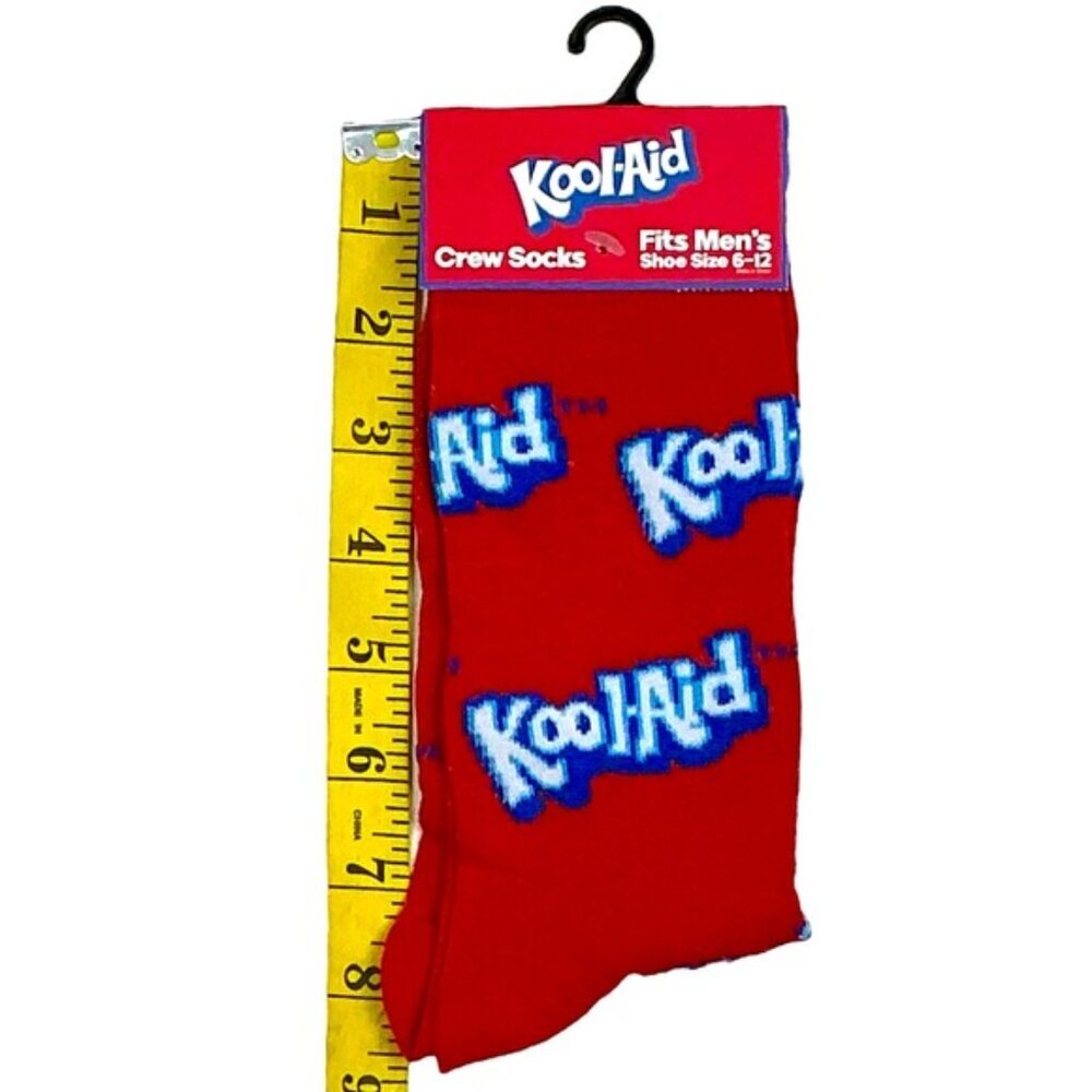 Kool Aid Crew Socks Mens Novelty Funny by Odd Sox Red Unisex OS Shoe Size 6-12 - Picture 3 of 14